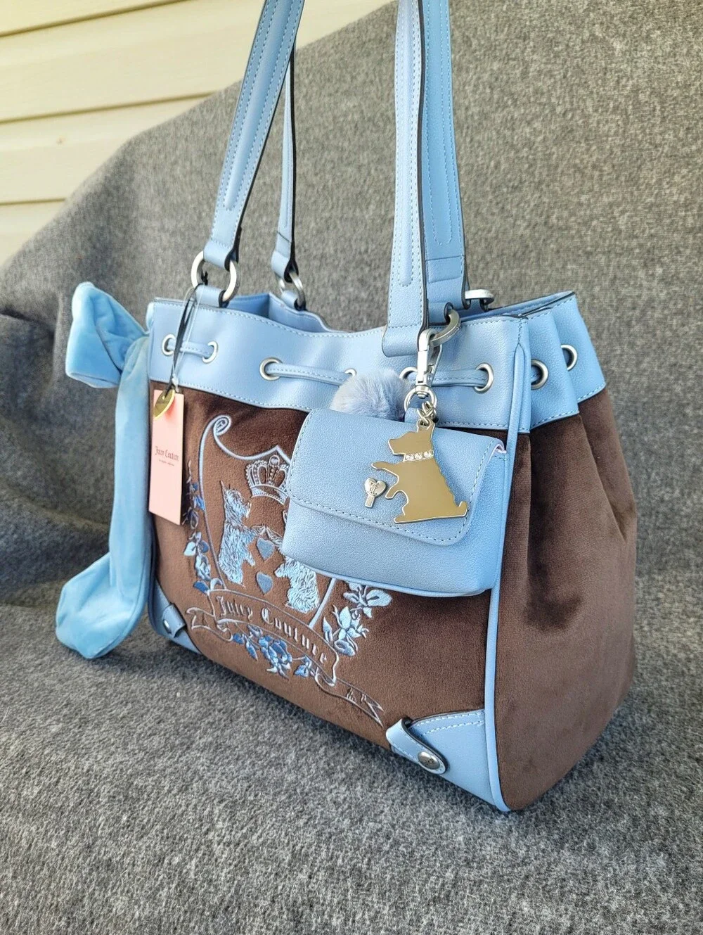 NWT Juicy Couture New Love Chapter Weekender Duffle Bag & Matching Tote Handbag